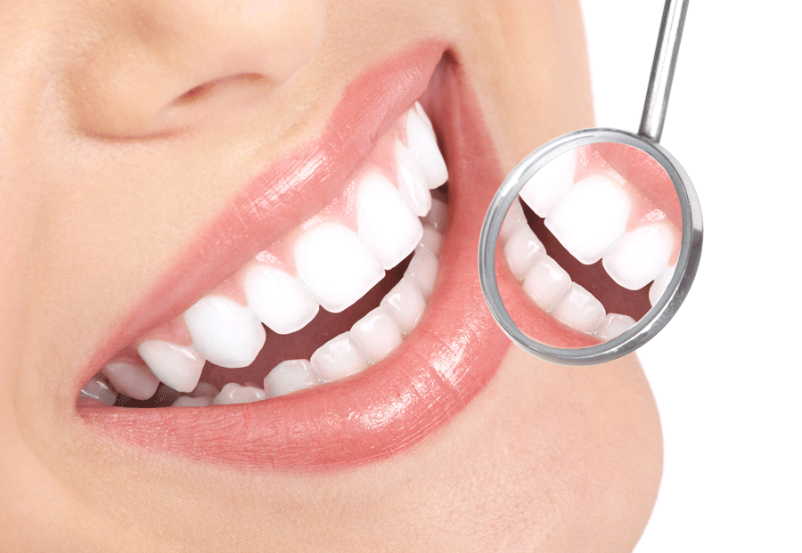 Teeth With Mouth Mirror — Plymouth, MI — Leslie M Woodell DDS