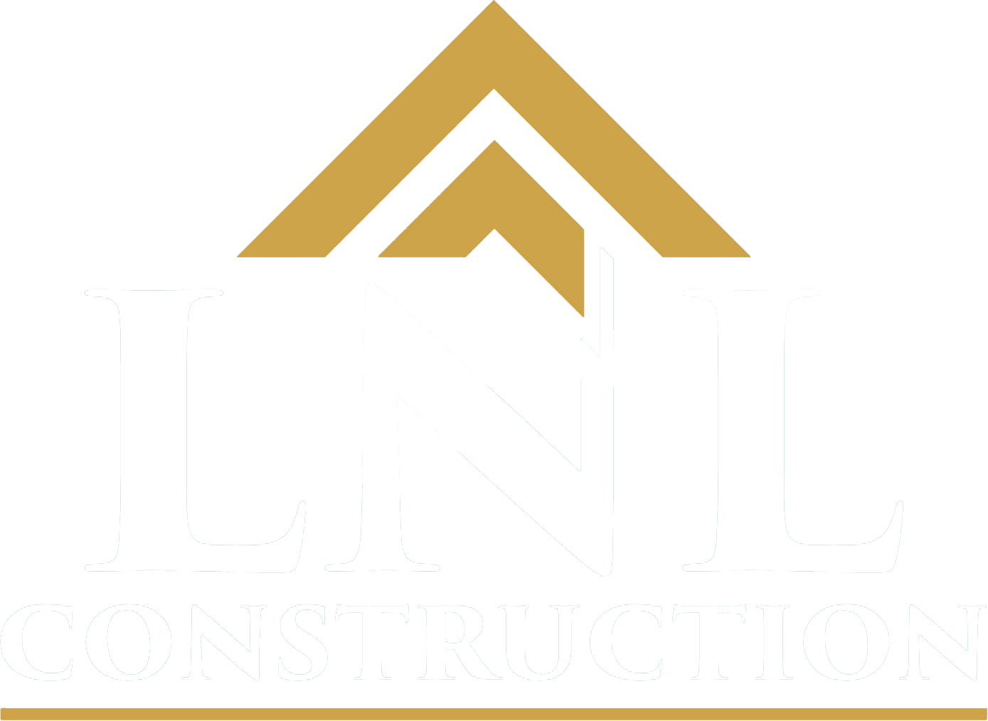 Gold chevron roof-like logo on a white background
