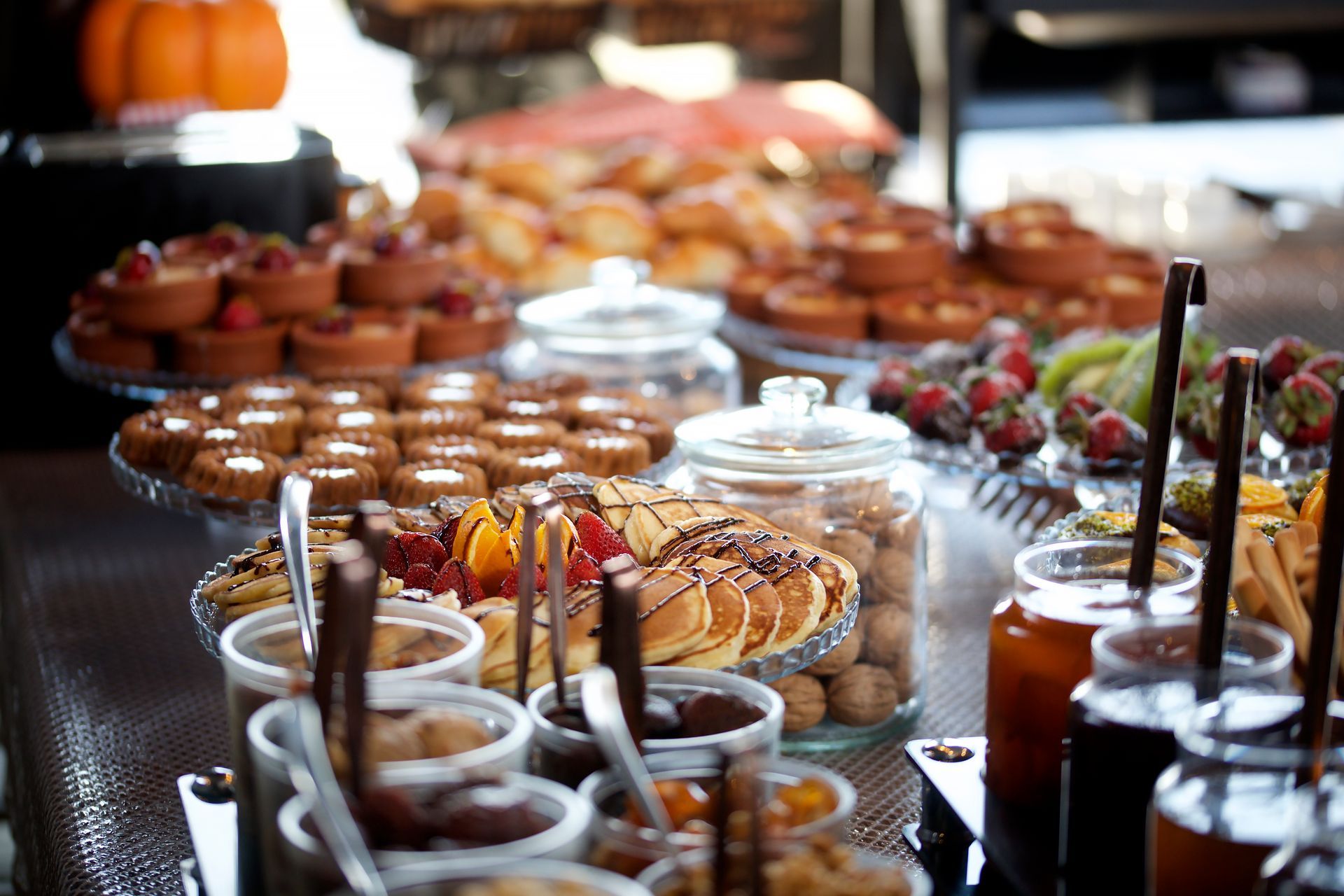 There are many different types of food on the table.