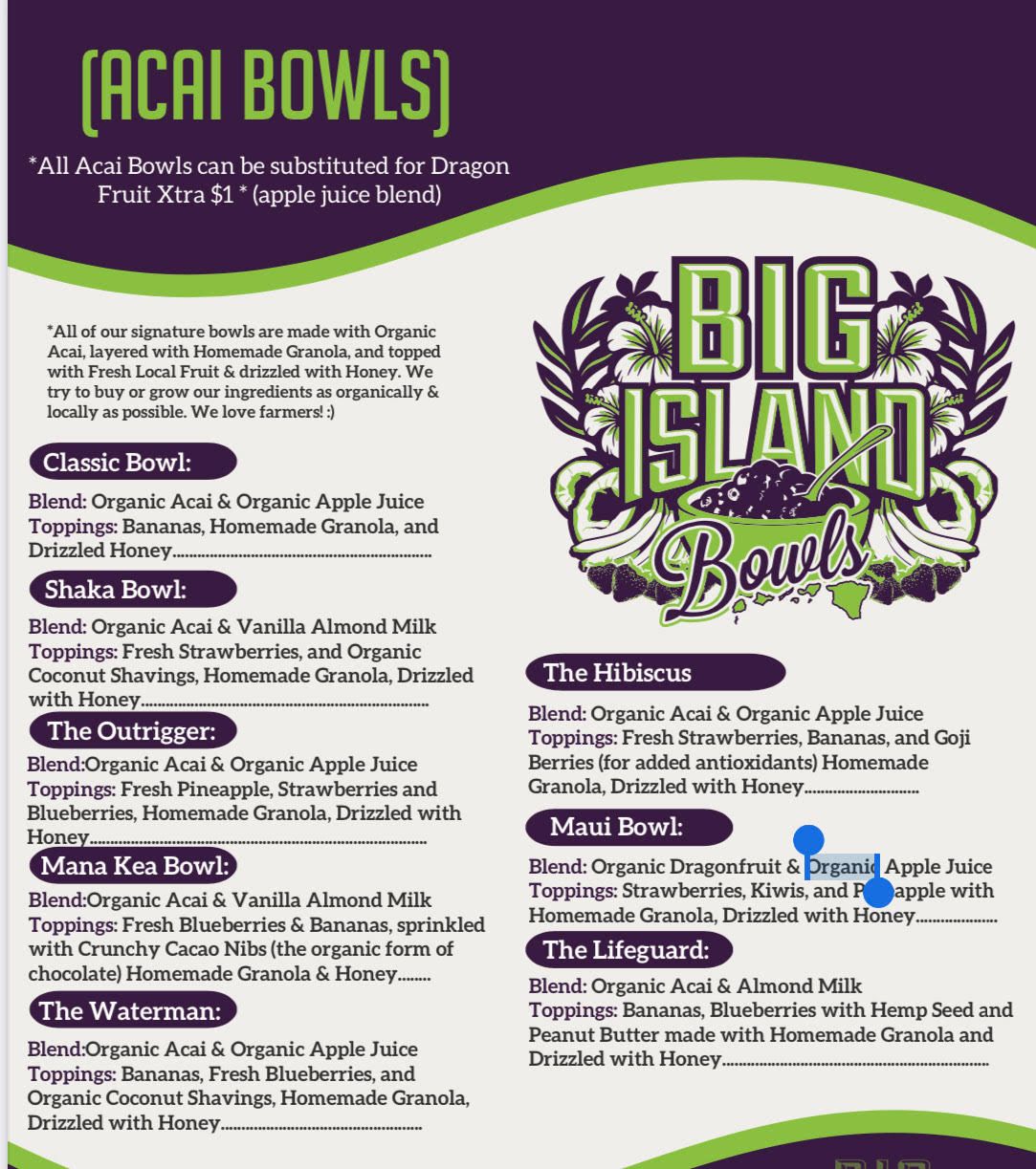 Big Island Bowls St. Augustine, FL Healthy Hawaiian Food