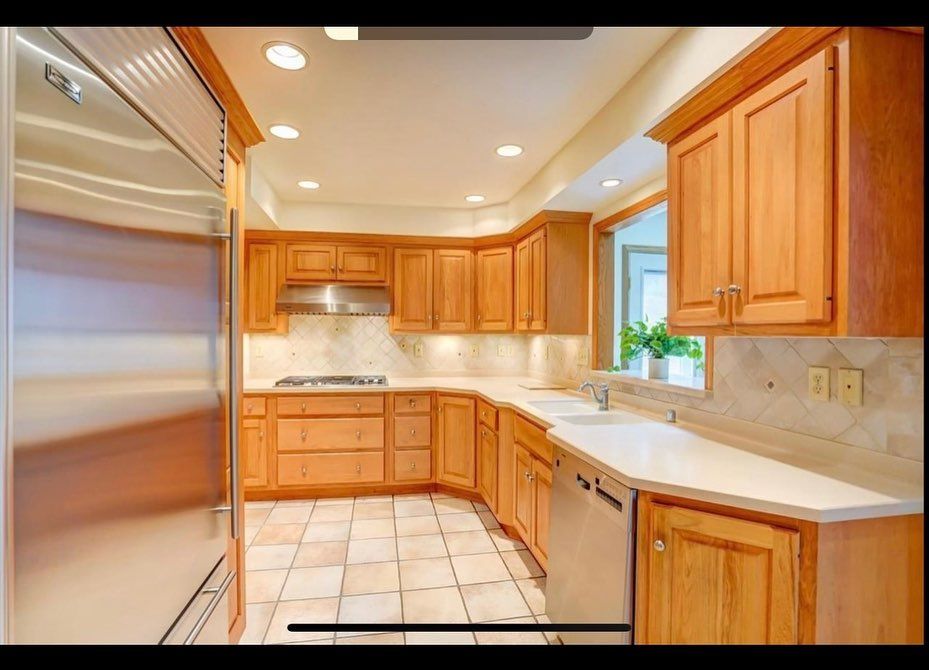 kitchen cabinet painting before