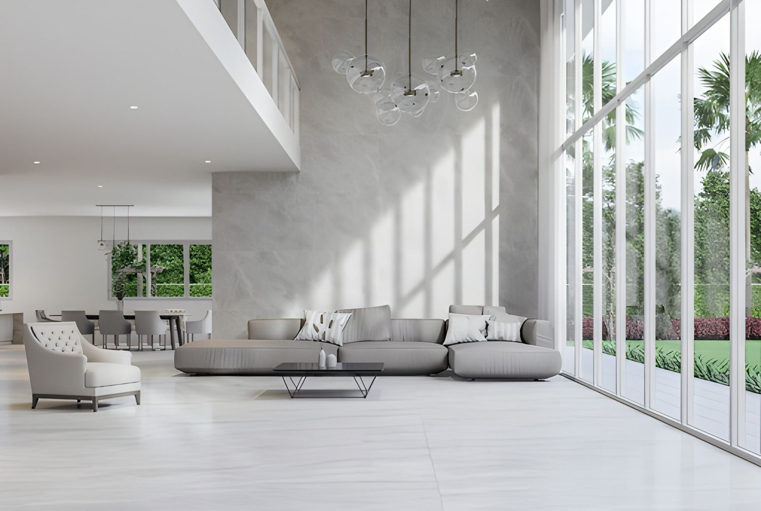 A Living Room with A Couch — The Tile & Stone Specialists in Peregian Beach, QLD