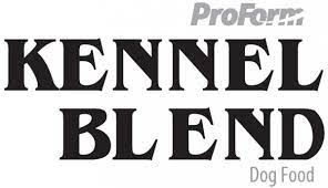 ProForm Kennel Blend dog food logo in black and gray text on a white background