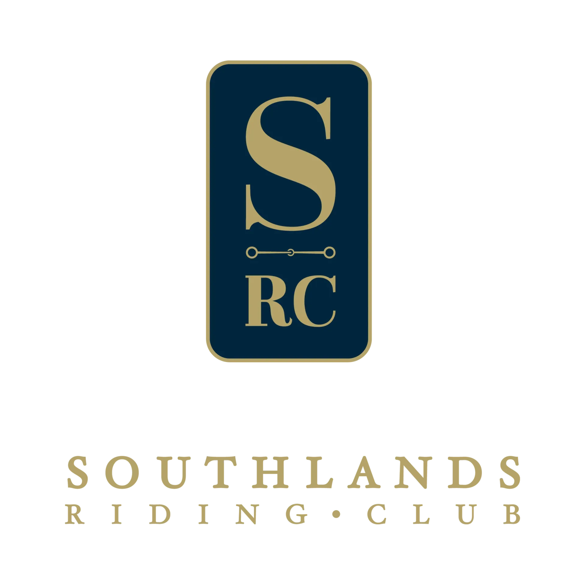Southlands Riding Club logo with gold “S RC” on navy and the club name below