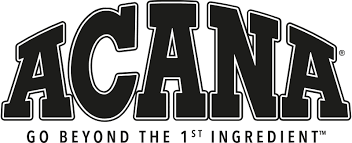 ACANA logo with slogan “GO BEYOND THE 1ST INGREDIENT” in bold black text on white background