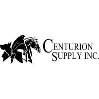 Centurion Supply Inc. logo with black horse and rider silhouette