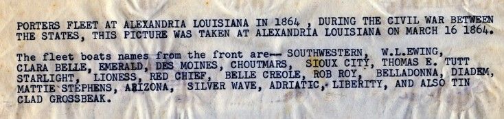 A piece of paper that says ' porters plast alexandria louisiana ' on it