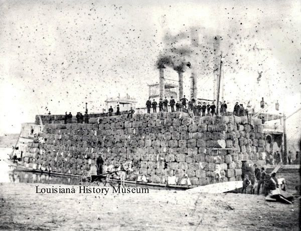 A black and white photo of a louisiana history museum