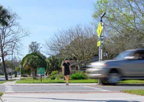 Person trying to cross the road