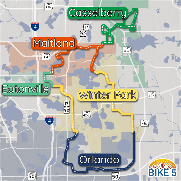 BIKE 5 route map
