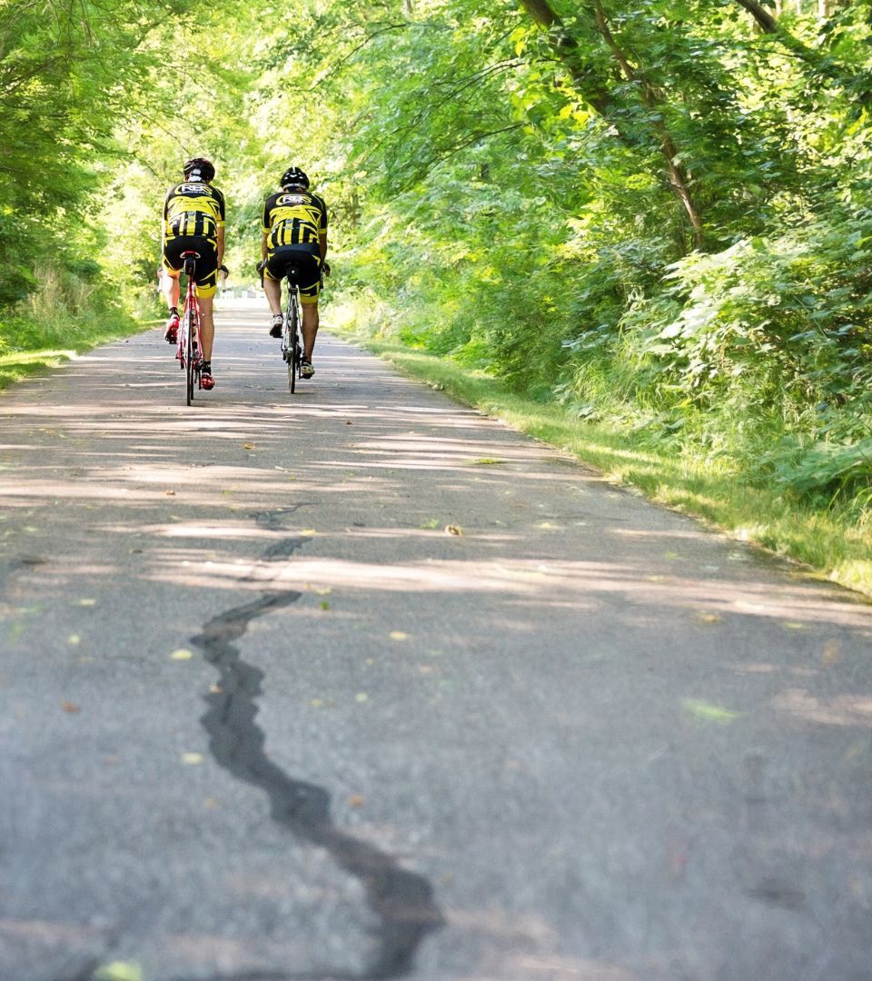 Cyclists on a trail