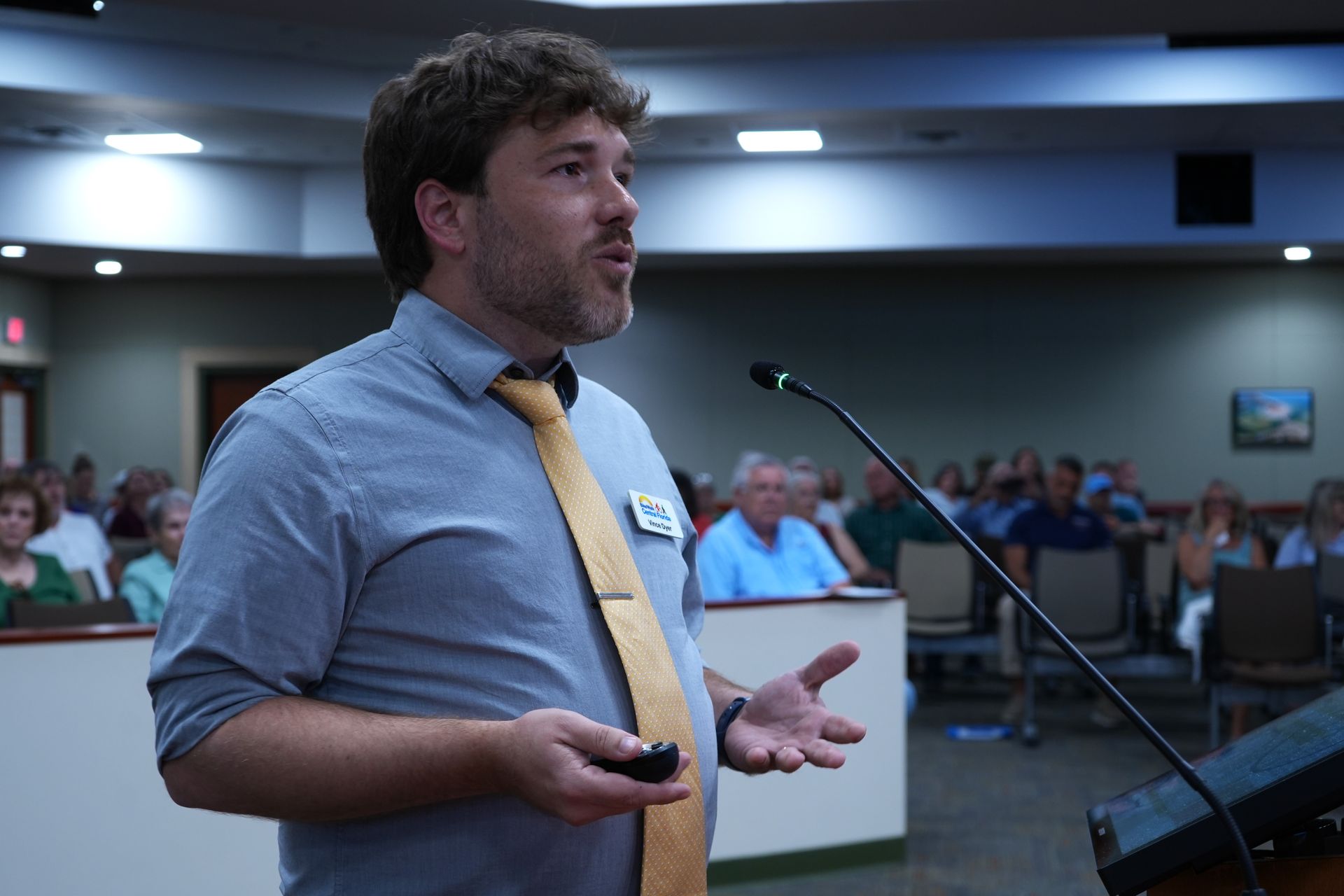 (Best Foot Forward Program Director, Vince Dyer, presenting to the St. Johns Board of County Commissioners)