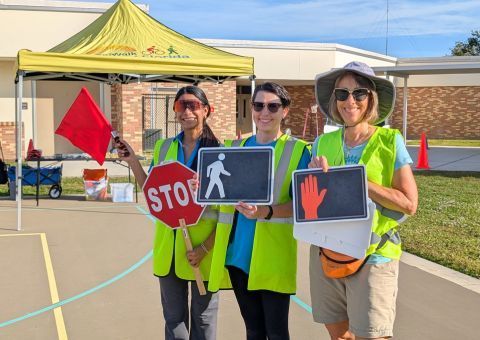 volunteers at event