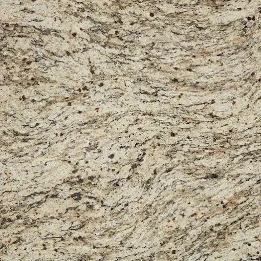 Close-up of beige speckled stone or granite surface with a rough, mottled texture