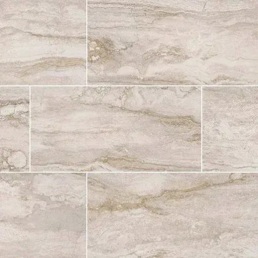 Light beige stone tile wall with a subtle marbled texture