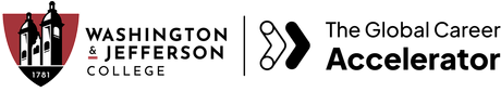 Washington & Jefferson College and The Global Career Accelerator logos