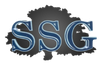 SSG logo with blue letters and a dark tree silhouette background.