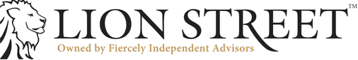 Lion Street logo with lion head and text. 