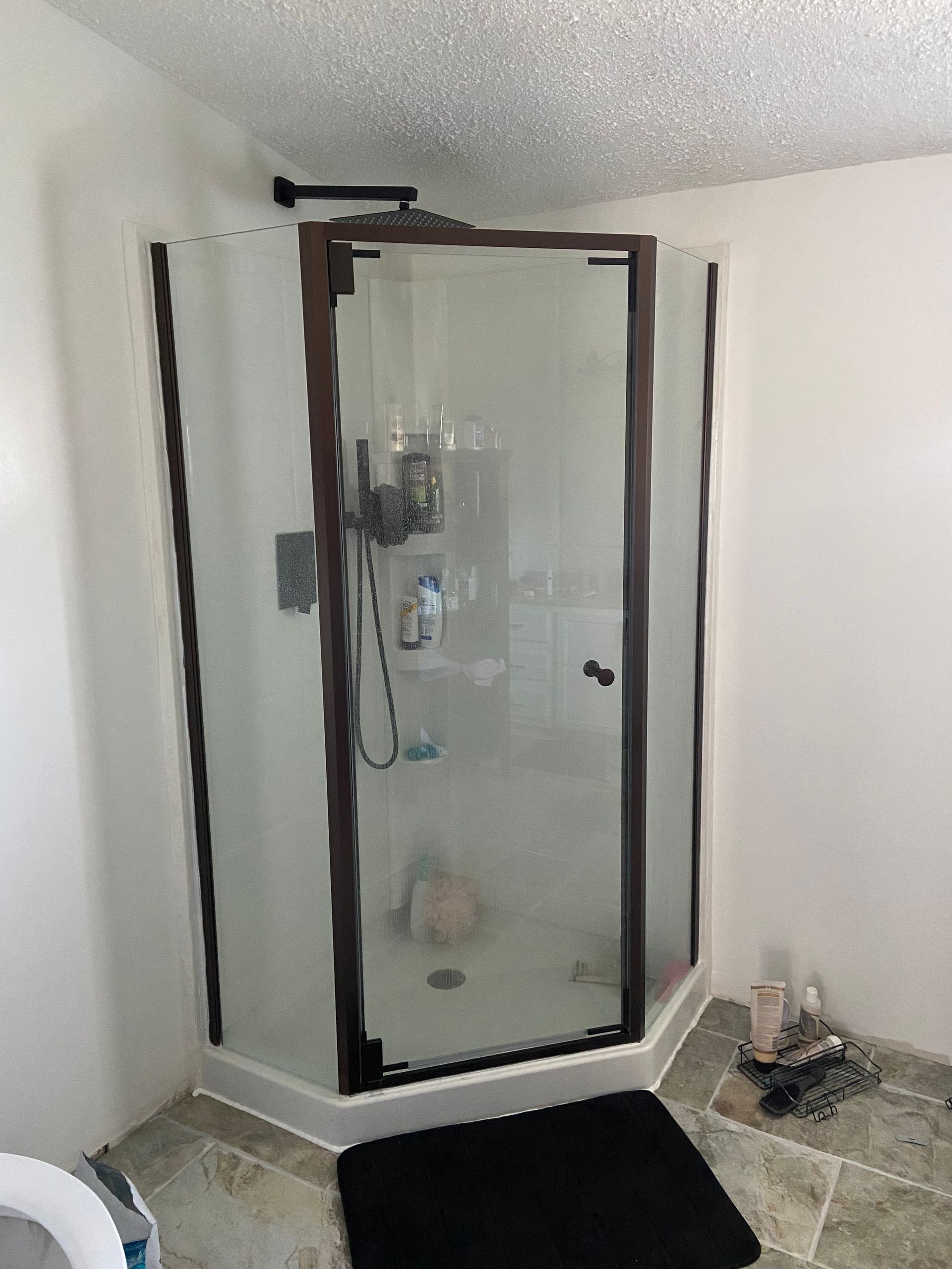 Bathroom dry wall finshed product - mudding and skim coat finished