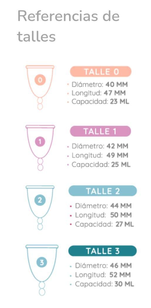 Una mano sosteniendo una copa menstrual de silicona translúcida con un tallo corto.