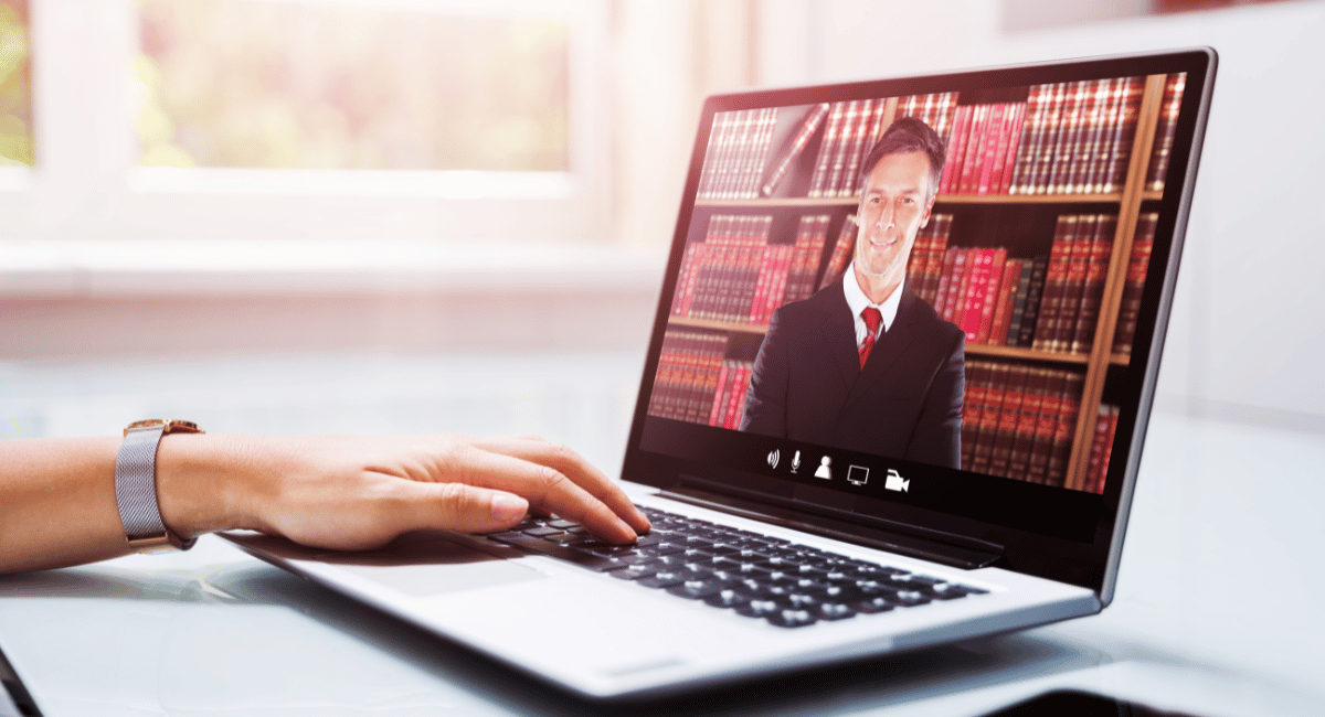 Lawyer online witnessing signing of document