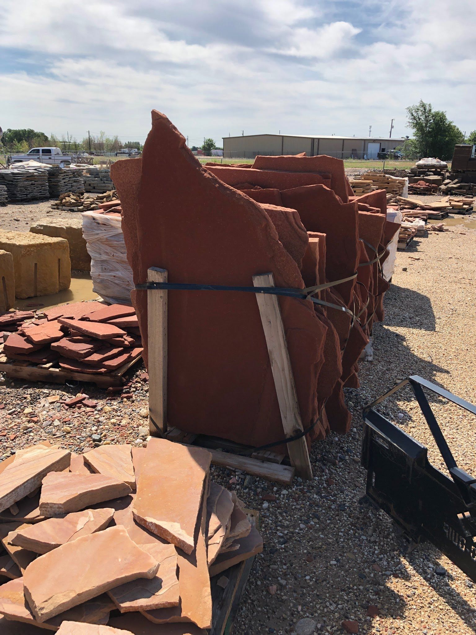 red flagstones