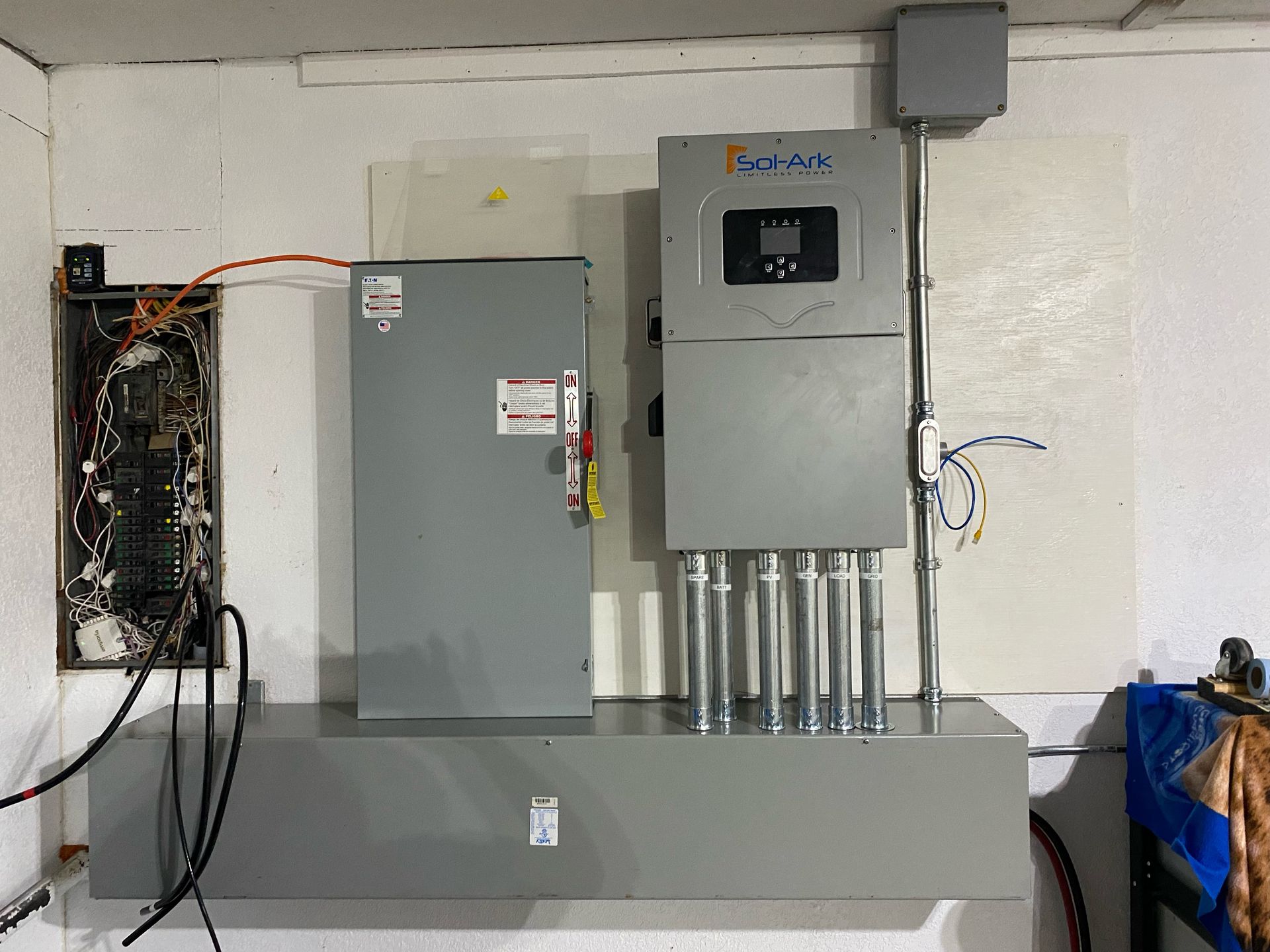 Sol-Ark inverter and critical load battery backup system serviced by Integrity Solar USA