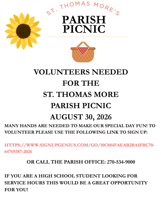 Go to www.KYCatholic.com for more information
