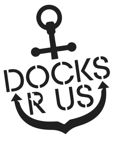 anchor logo with “DOCKS R US” text and a curved smile beneath it.