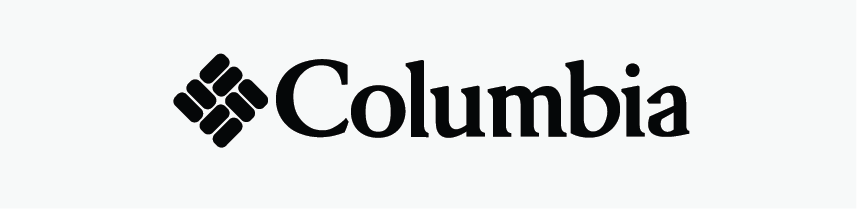 The columbia logo is black and white on a white background.