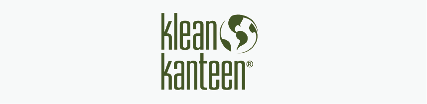 The logo for klean kanteen is on a white background.