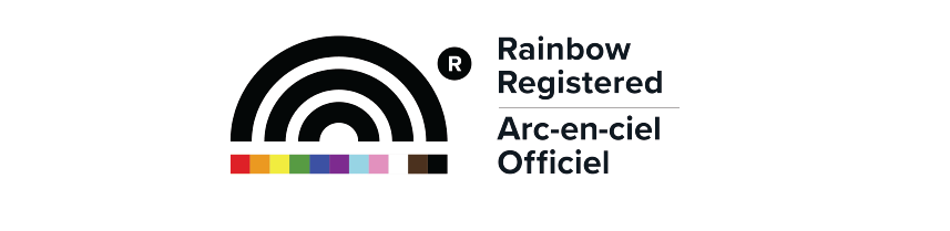 The logo for rainbow registered arc-en-ciel official