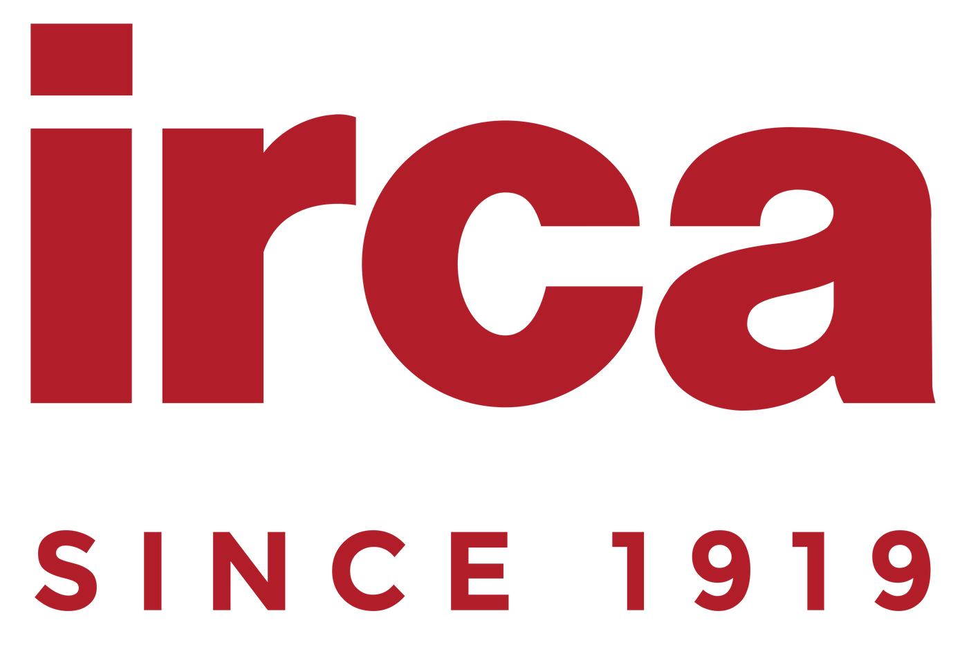 Rood IRCA-logo met daaronder