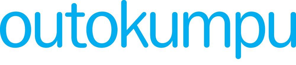 Outokumpu-logo in lichtblauwe kleine letters