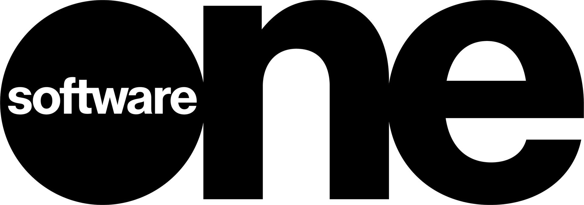 Software One-logo in zwart-wit