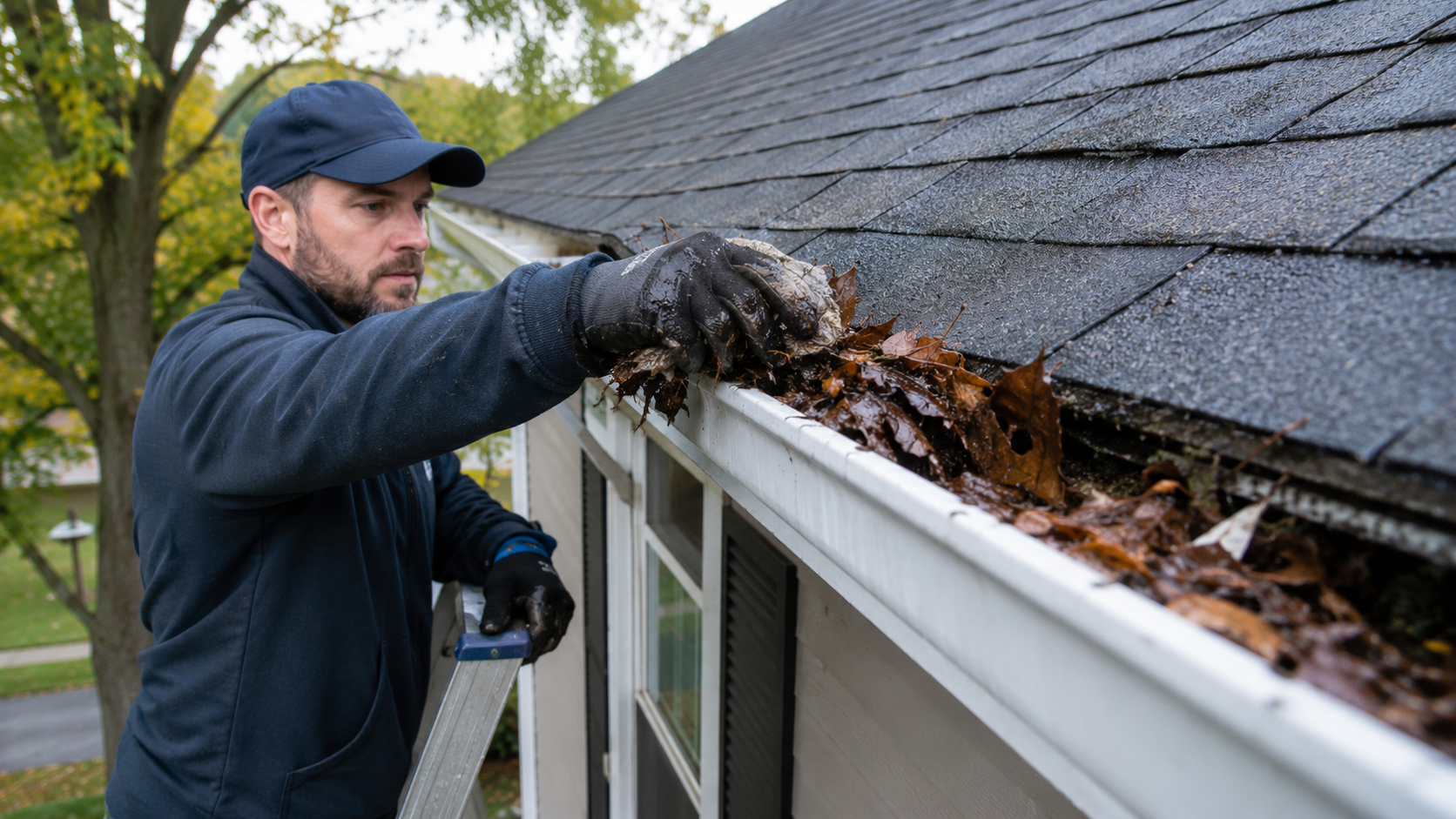 Roof maintenance with professional gutter cleaning in Dover NJ