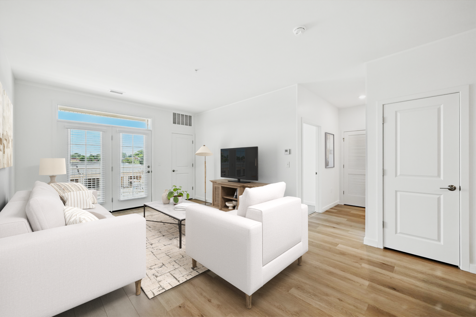 One Bedroom Living Room Staged