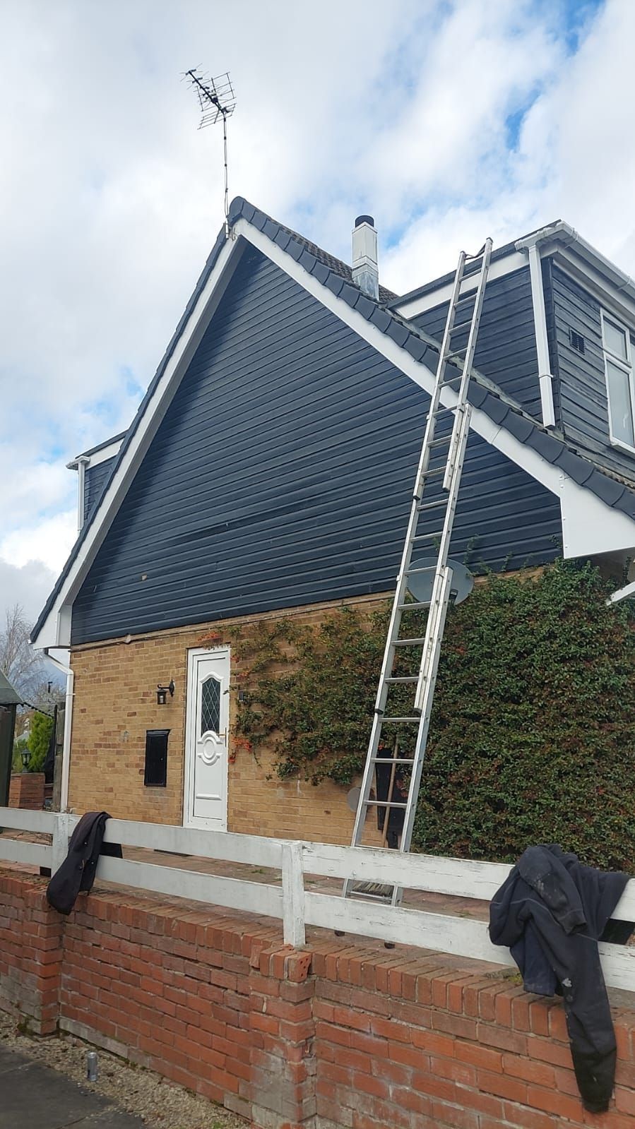 A picture of a roof after it has dry ridge caps installed by JTB Roofers Nottingham,