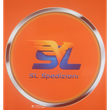 Insegna circolare arancione con il logo