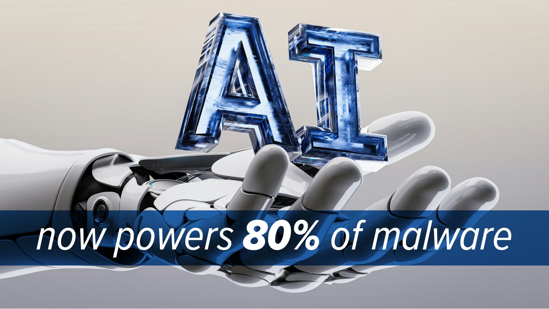 A robotic hand holding 