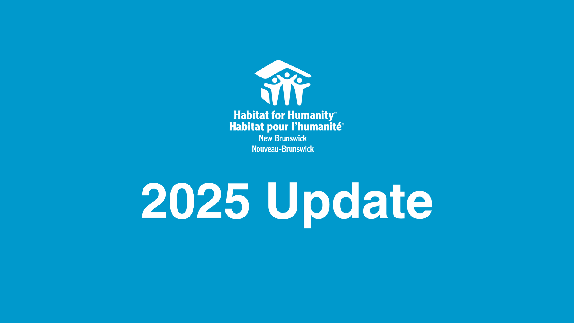 Blue title slide with Habitat for Humanity logo and “2025 Update” text