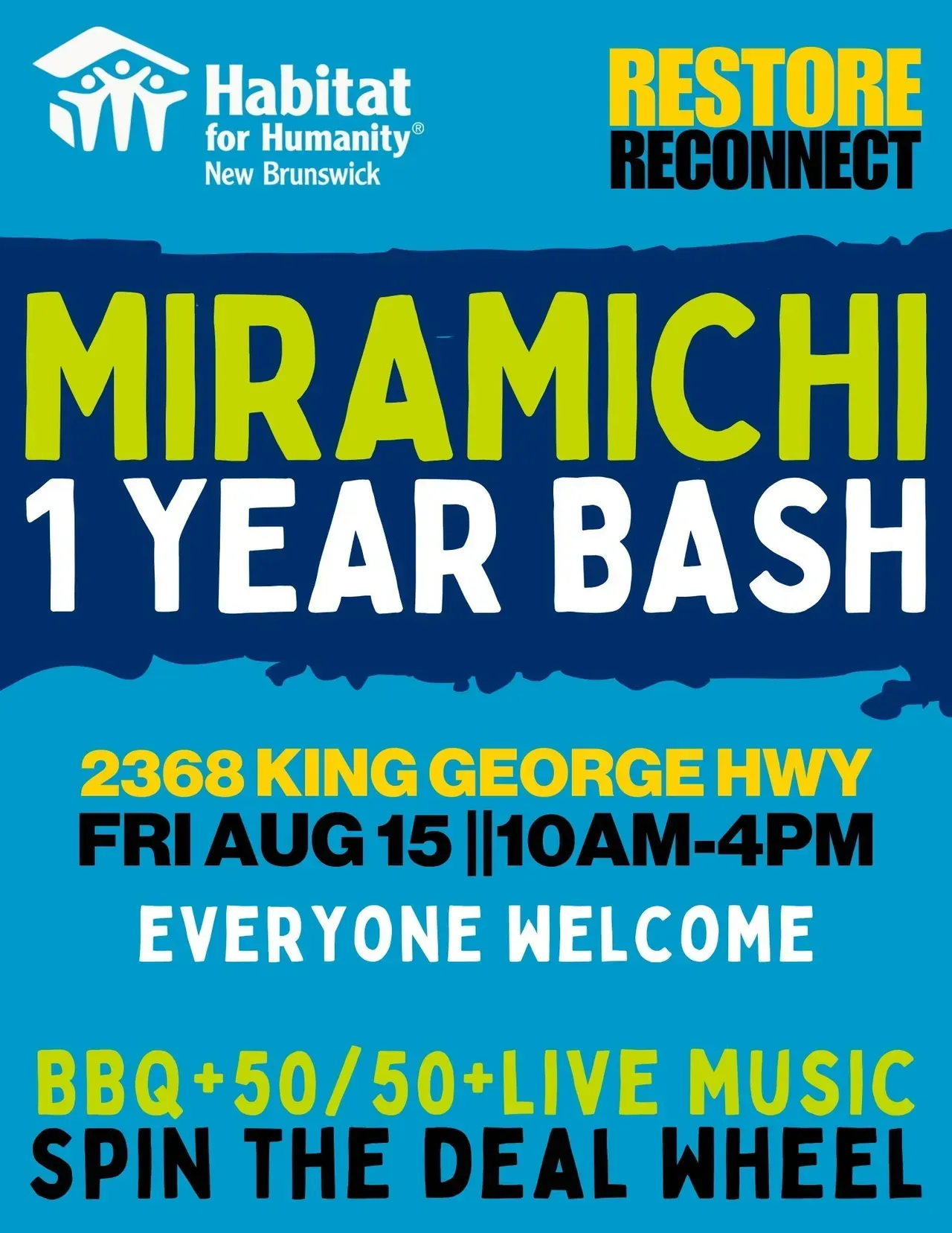 Fête du 1er anniversaire de Miramichi ! - ReStore ReConnect