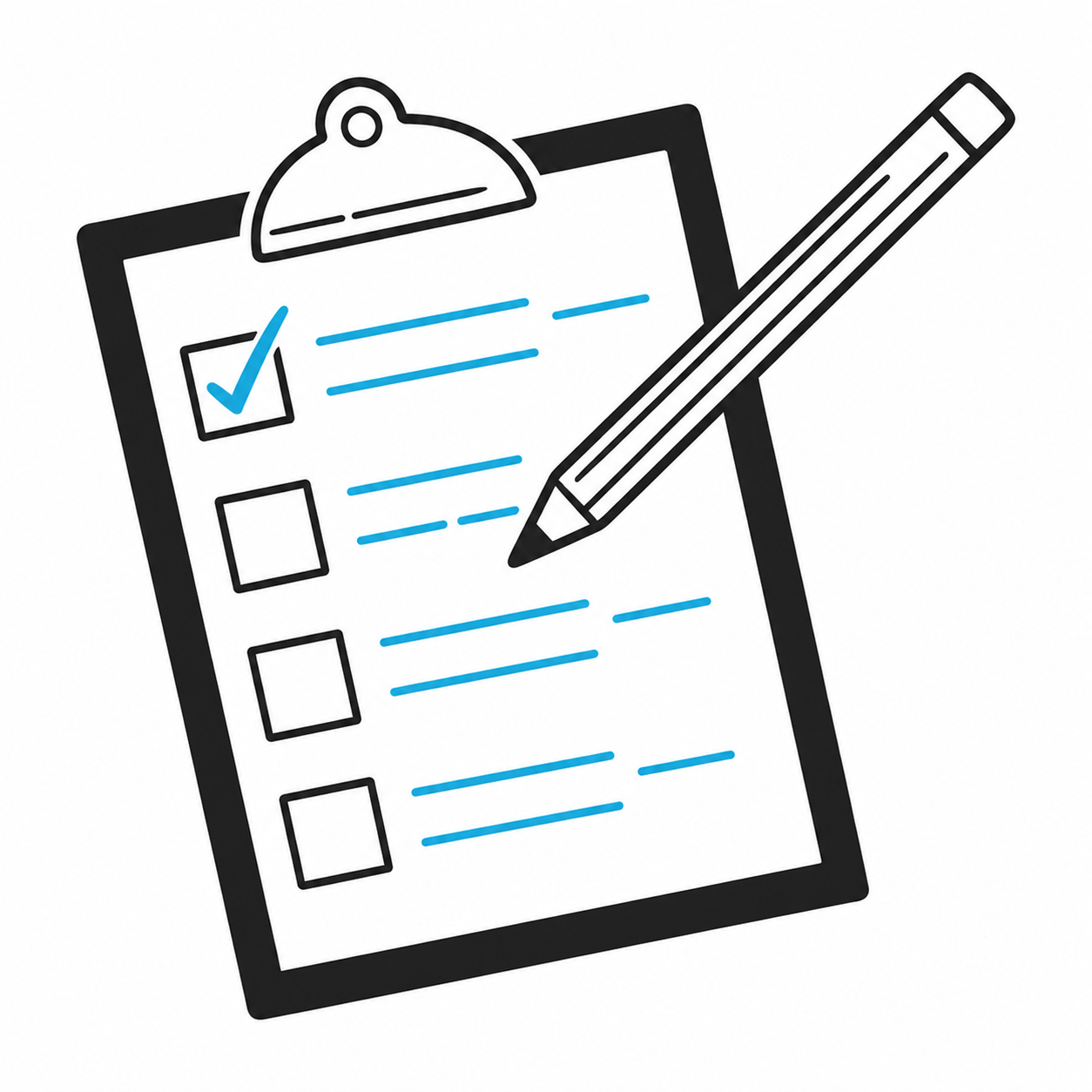 Habitat New Brunswick, Clipboard checklist with pencil and checked boxes