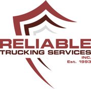 Reliable Trucking Services logo in red and brown with “Est. 1993” text