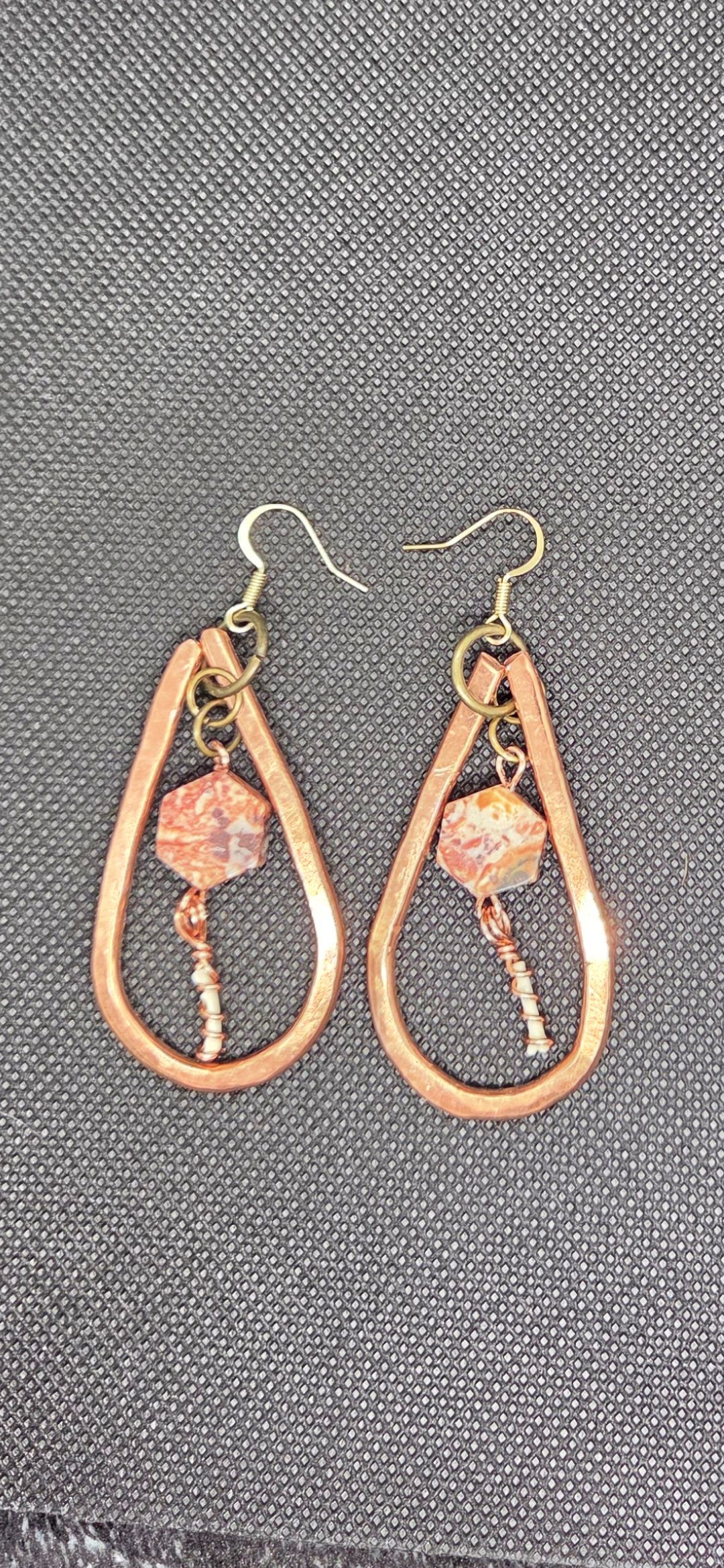 Teardrop Copper Earrings 2