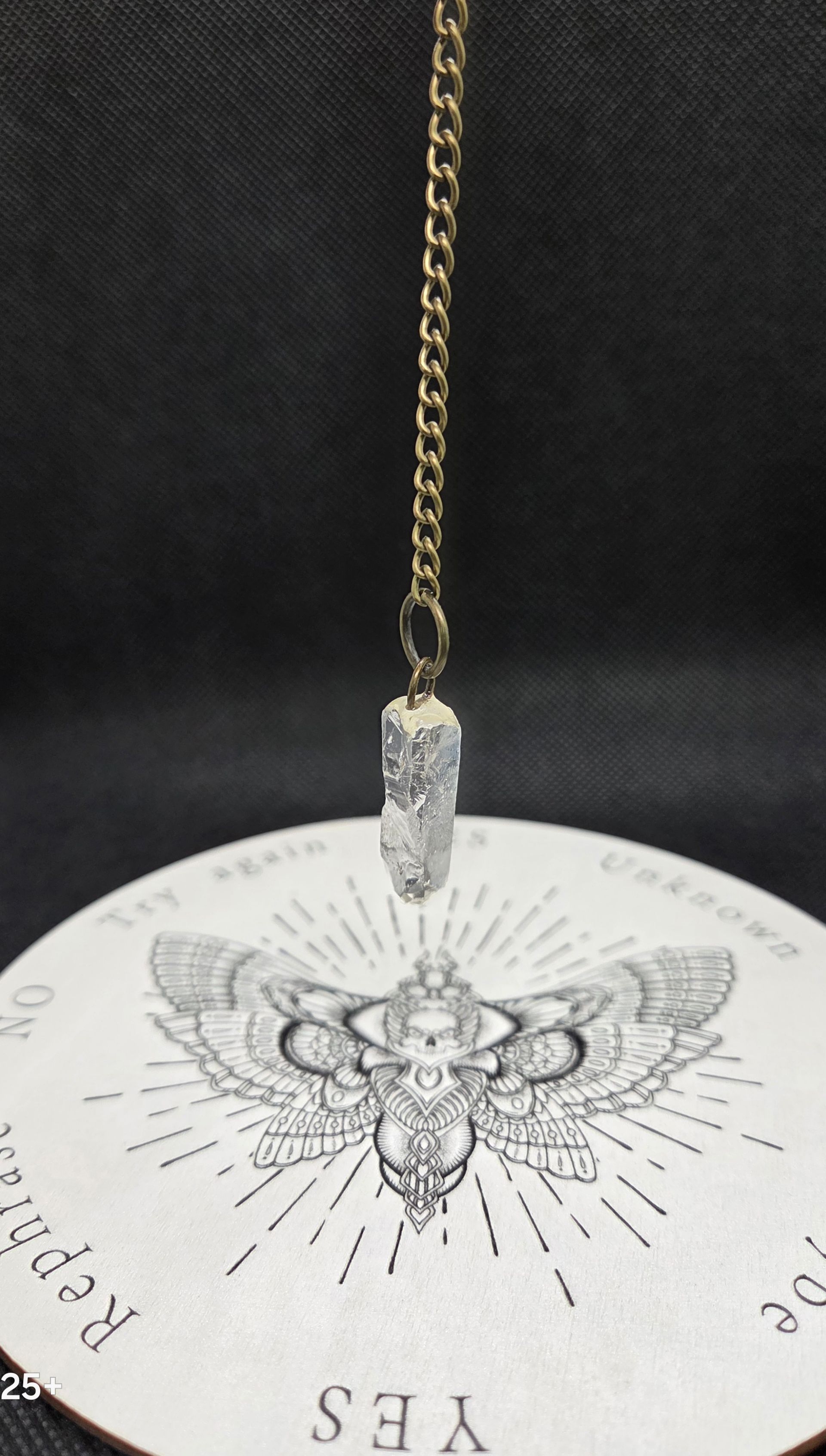 Raw Clear Quartz Pendulum
