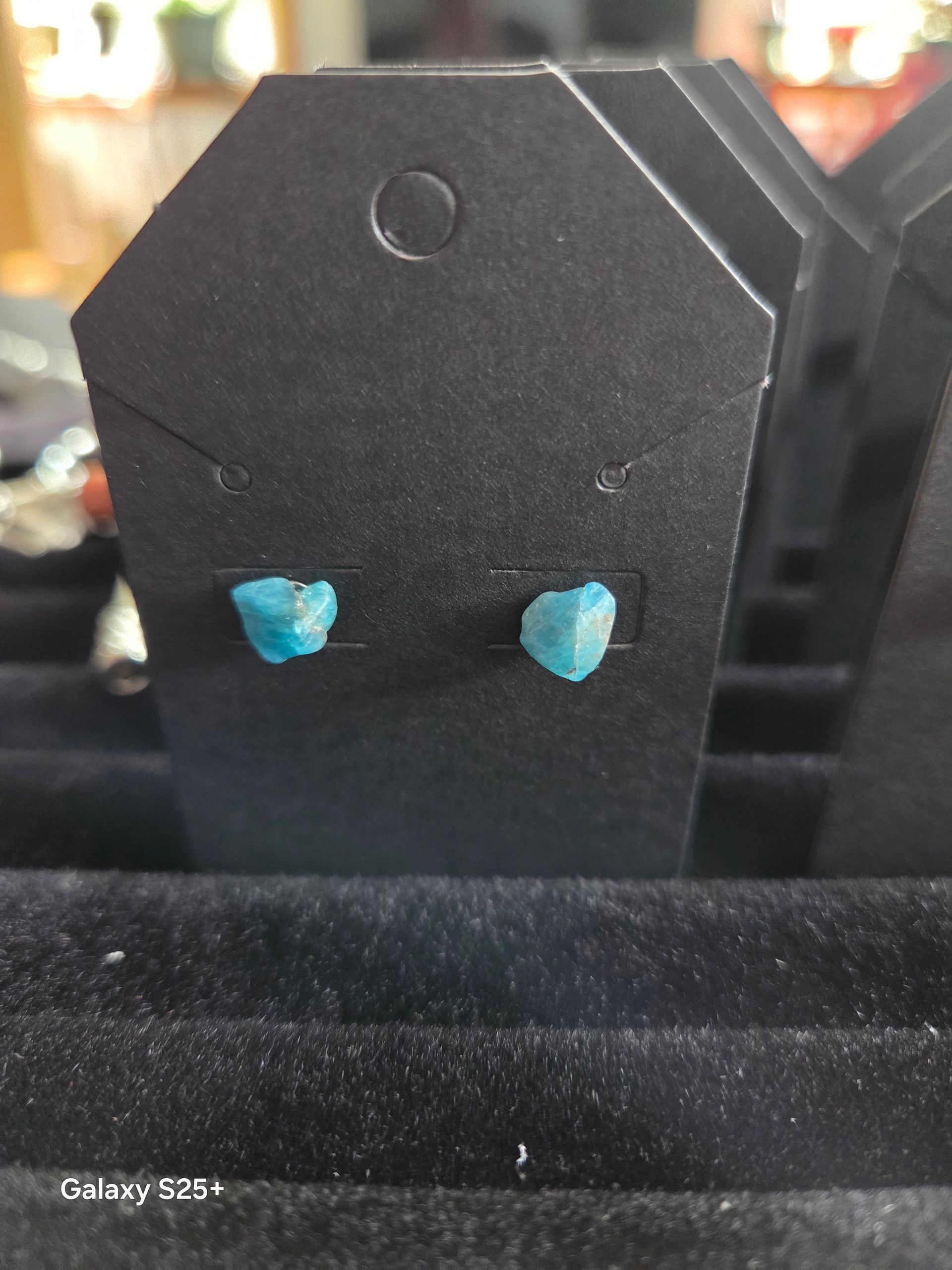 Blue Apatite Studs