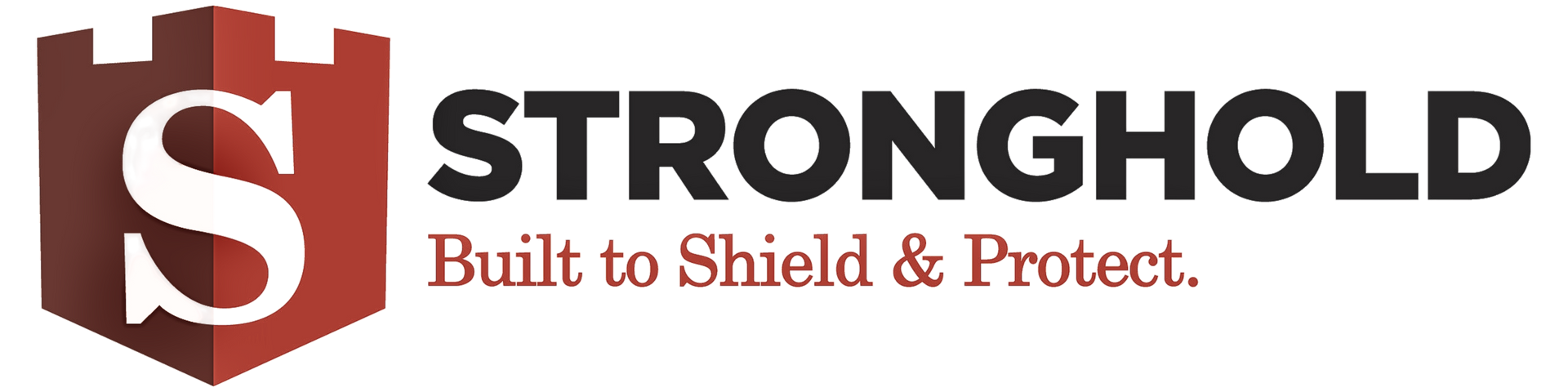 Stronghold logo with a red shield icon and the tagline “Built to Shield & Protect.”