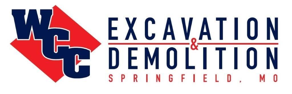 WC Excavation Demolition Springfield, MO logo in blue and red