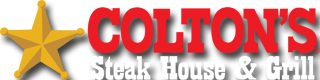 Colton’s Steak, Fish & Grill logo with a yellow star and red text on white background